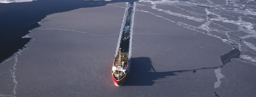 ship in the Arctic ice